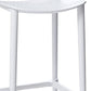 Set of Four 30" White Heavy Duty Plastic Low Back Bar Height Bar Chairs