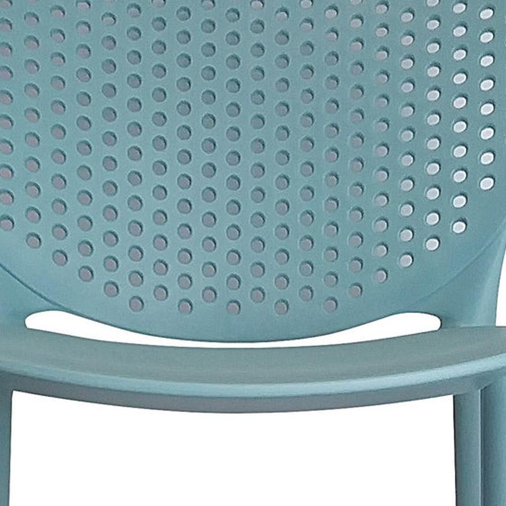 Set of Four 26" Green Heavy Duty Plastic Low Back Counter Height Bar Chairs