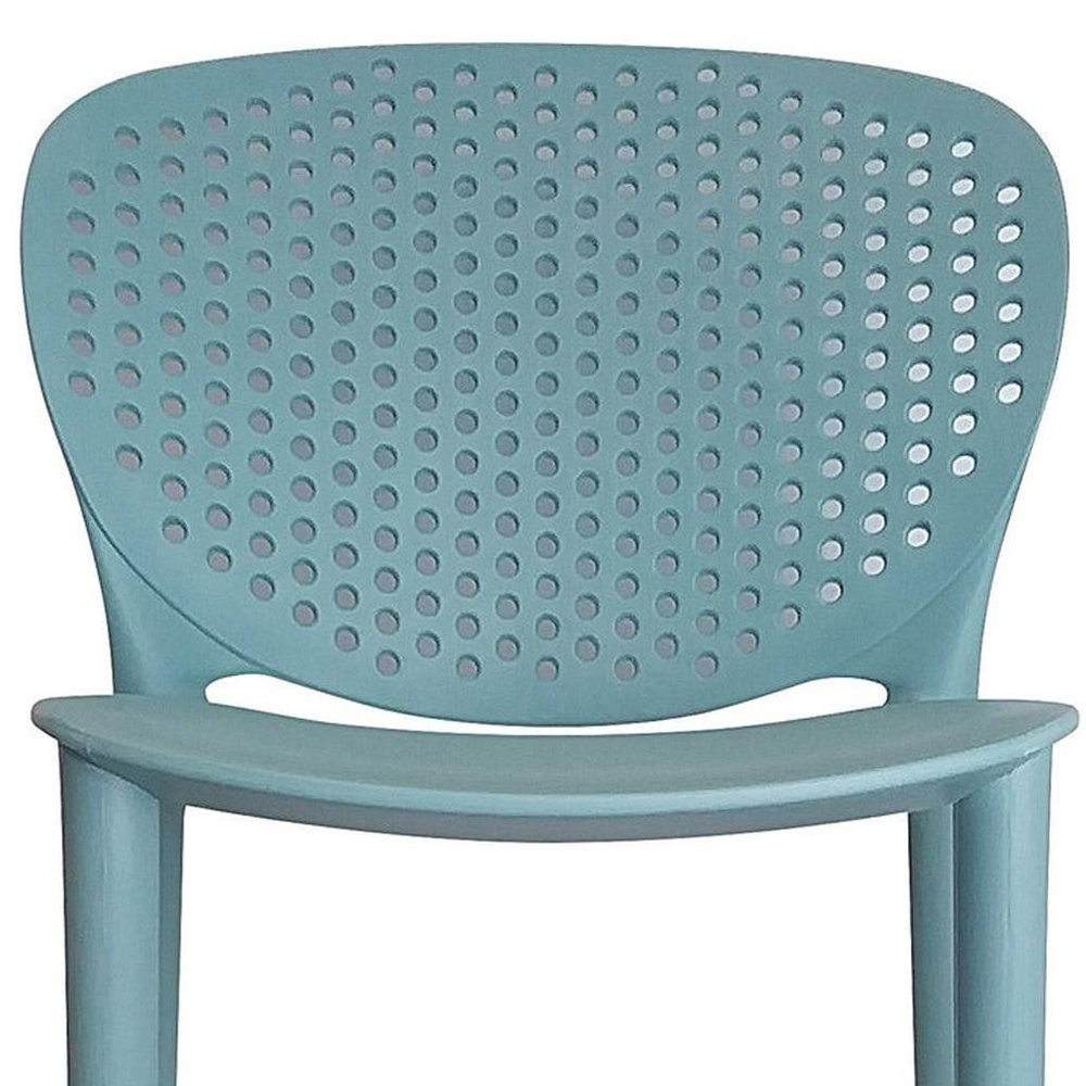 Set of Four 26" Green Heavy Duty Plastic Low Back Counter Height Bar Chairs