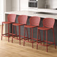Set of Four 26" Orange Heavy Duty Plastic Low Back Counter Height Bar Chairs