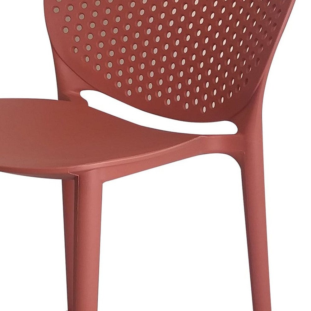 Set of Four 26" Orange Heavy Duty Plastic Low Back Counter Height Bar Chairs