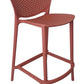 Set of Four 26" Orange Heavy Duty Plastic Low Back Counter Height Bar Chairs