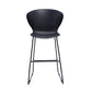 Set of Two 26" Black Heavy Duty Plastic and Metal Low Back Counter Height Bar Chairs