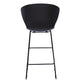 Set of Two 26" Black Heavy Duty Plastic and Metal Low Back Counter Height Bar Chairs
