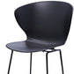 Set of Two 26" Black Heavy Duty Plastic and Metal Low Back Counter Height Bar Chairs