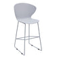 Set of Two 26" Gray Heavy Duty Plastic and Metal Low Back Counter Height Bar Chairs