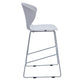 Set of Two 26" Gray Heavy Duty Plastic and Metal Low Back Counter Height Bar Chairs