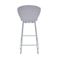 Set of Two 30" Gray Heavy Duty Plastic and Metal Low Back Bar Height Bar Chairs