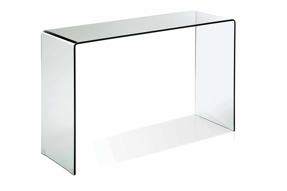 47" Clear Glass Block Console Table