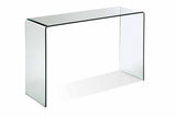 47" Clear Glass Block Console Table