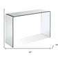 47" Clear Glass Block Console Table