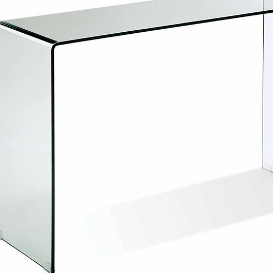 47" Clear Glass Block Console Table
