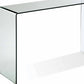 47" Clear Glass Block Console Table