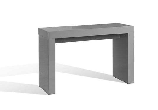 47" Gray Wood Block Console Table