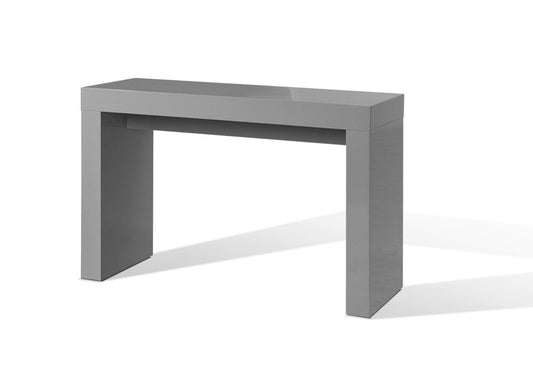 47" Gray Wood Block Console Table