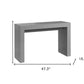 47" Gray Wood Block Console Table