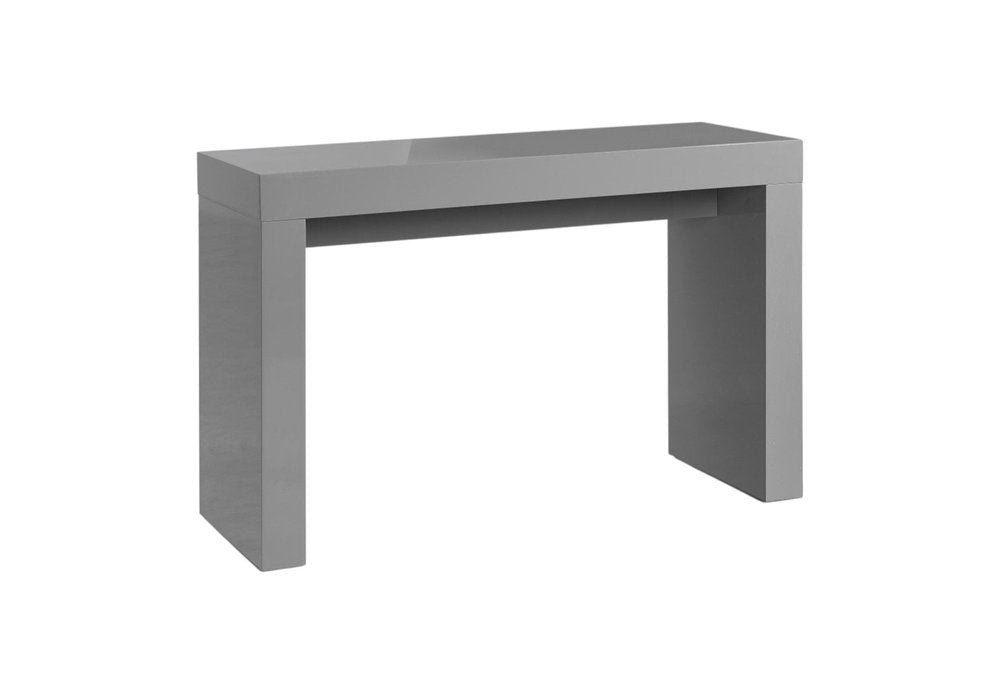47" Gray Wood Block Console Table