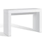 47" White Wood Block Console Table