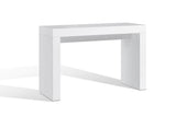 47" White Wood Block Console Table