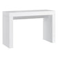 47" White Wood Block Console Table