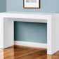 47" White Wood Block Console Table