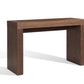 47" Brown Wood Block Console Table