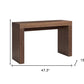 47" Brown Wood Block Console Table