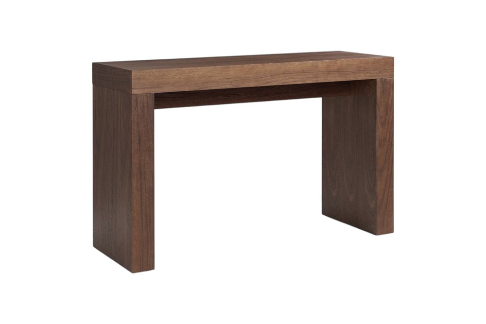 47" Brown Wood Block Console Table