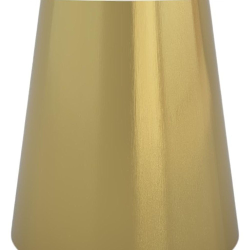 54" Gray White and Gold Marble and Metal Pedestal Base Round Top Dining Table