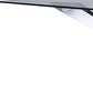 87" Clear and Silver Glass and Metal Cross Leg Base Dining Table
