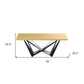 79" Natural and Black Wood and Metal Trestle Base Dining Table