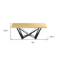 79" Natural and Black Wood and Metal Trestle Base Dining Table