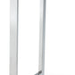 59" White and Silver Wood and Metal Pedestal Base Square Dining Table