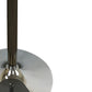 36" Black and Silver Wood and Metal Pedestal Base Round Top Dining Table