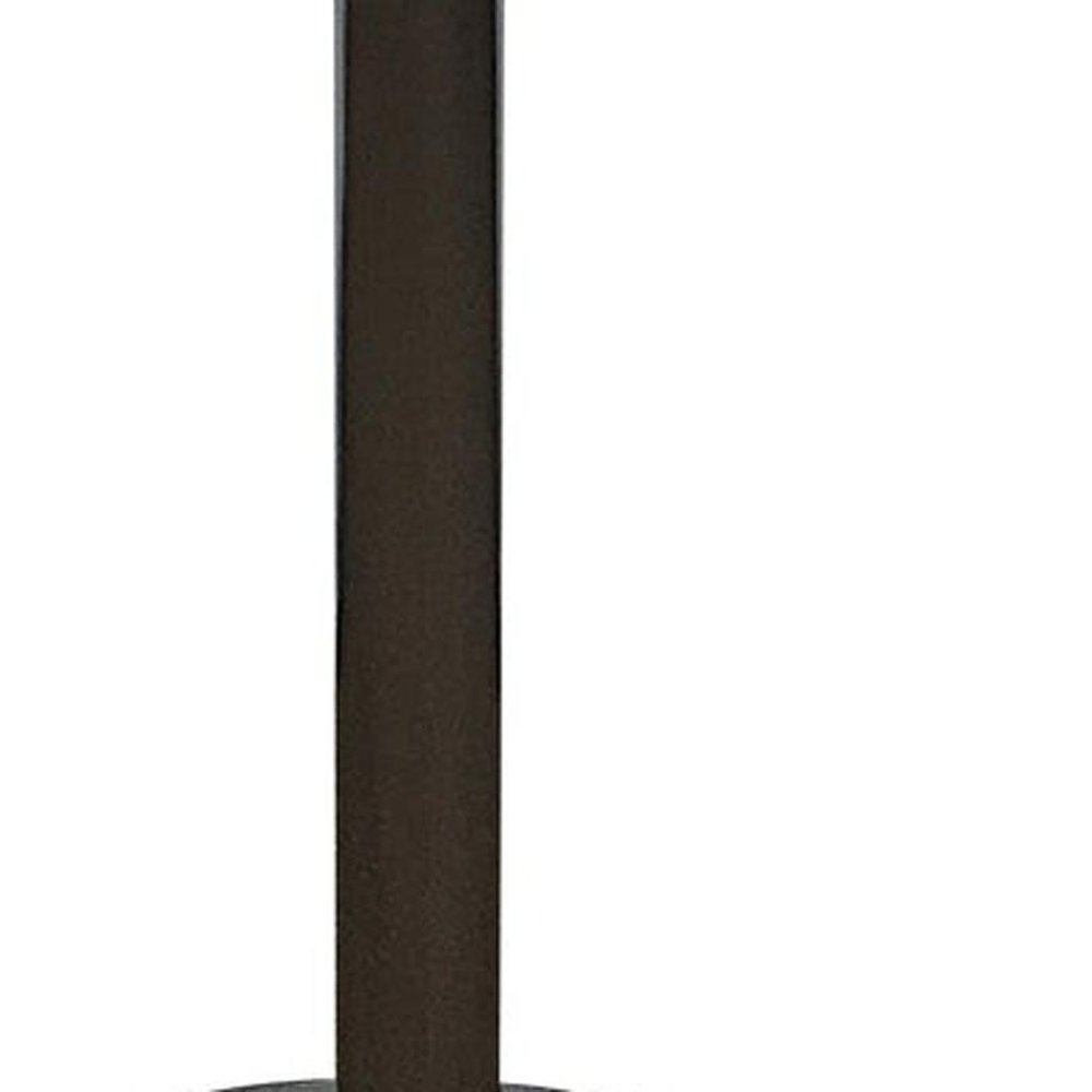 36" White and Silver Wood and Metal Pedestal Base Round Top Dining Table