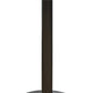 36" White and Silver Wood and Metal Pedestal Base Round Top Dining Table