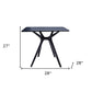 27" Black Heavy Duty Plastic Square End Table