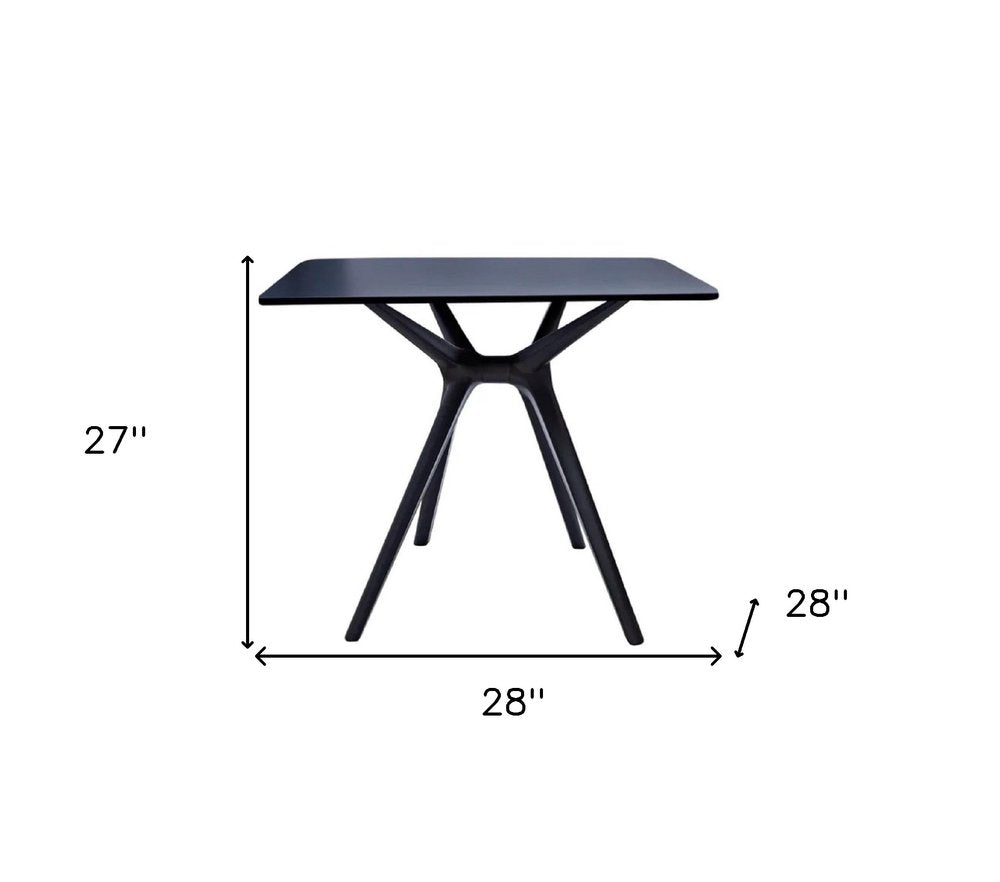 27" Black Heavy Duty Plastic Square End Table