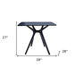 27" Black Heavy Duty Plastic Square End Table