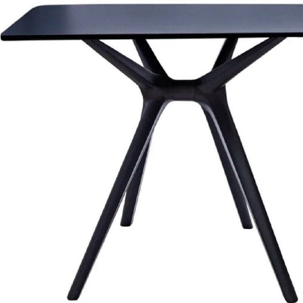 27" Black Heavy Duty Plastic Square End Table