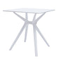 28" White Heavy Duty Plastic Trestle Base Dining Table
