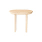 22" Natural Solid Wood Oval Sled End Table