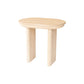 22" Natural Solid Wood Oval Sled End Table