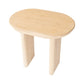 22" Natural Solid Wood Oval Sled End Table