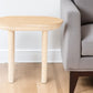 22" Natural Solid Wood Oval Sled End Table