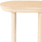 22" Natural Solid Wood Oval Sled End Table
