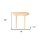 22" Natural Solid Wood Oval Sled End Table