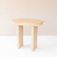22" Natural Solid Wood Oval Sled End Table