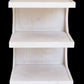 24" Natural Solid Wood End Table With Two Shelves