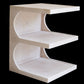 24" Natural Solid Wood End Table With Two Shelves